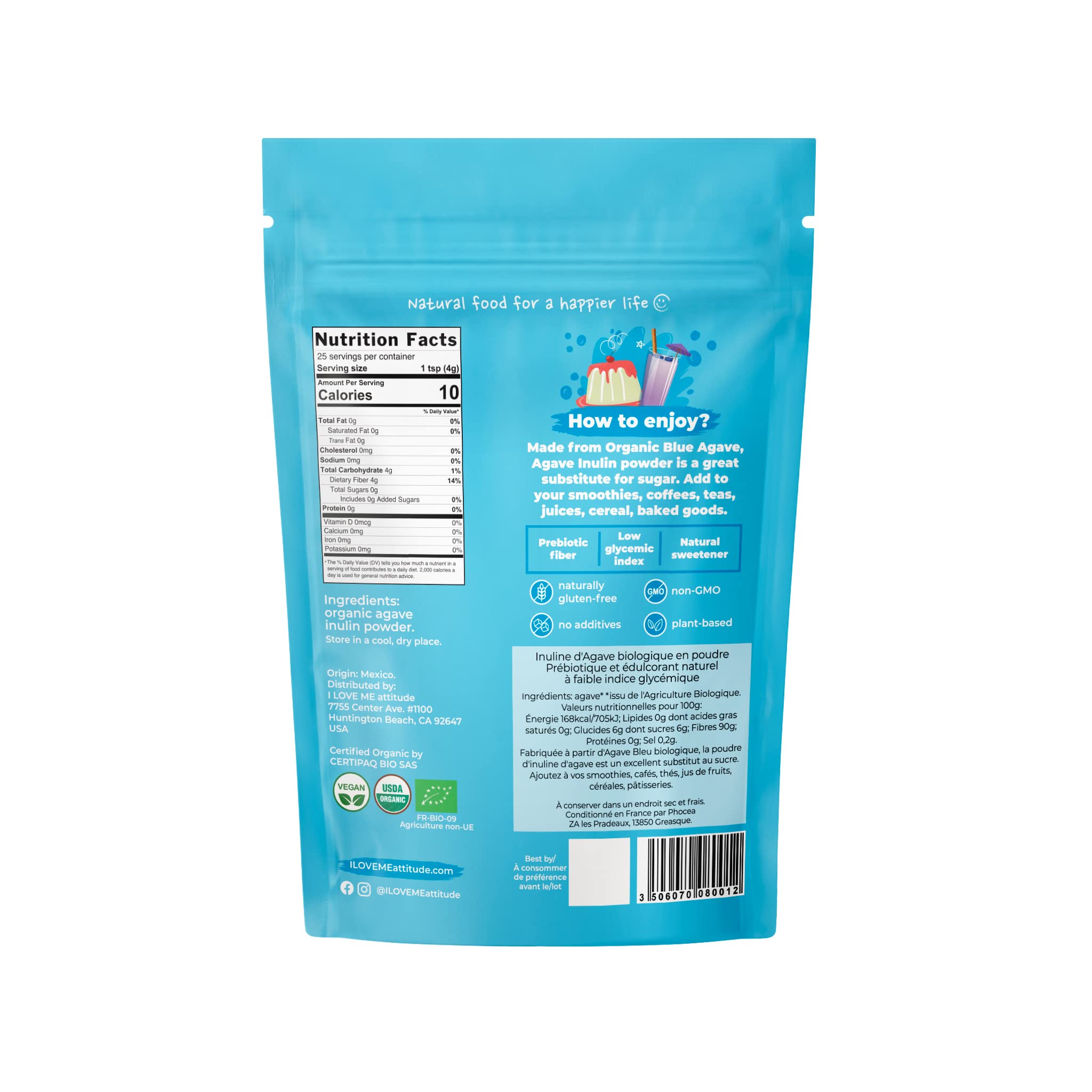Inuline d'Agave en poudre BIO