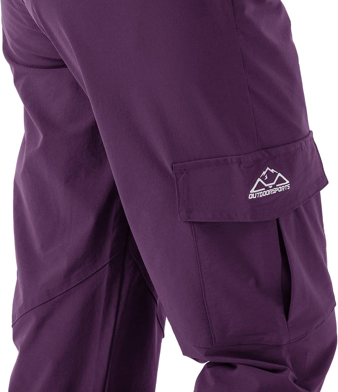 Rdruko Women's Hiking Cargo Pants Water-Resistant Quick Dry UPF 50+ Travel Camping Work Pants Zipper Pockets - Image 4