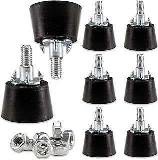 NEWBYTEK M6 Thread Furniture Leveling Feet Screw in Threaded Furniture Levelers Adjustable Table Chair Levelers Feet Glides for Chairs Tables Cabinet Patio - 8 Pack