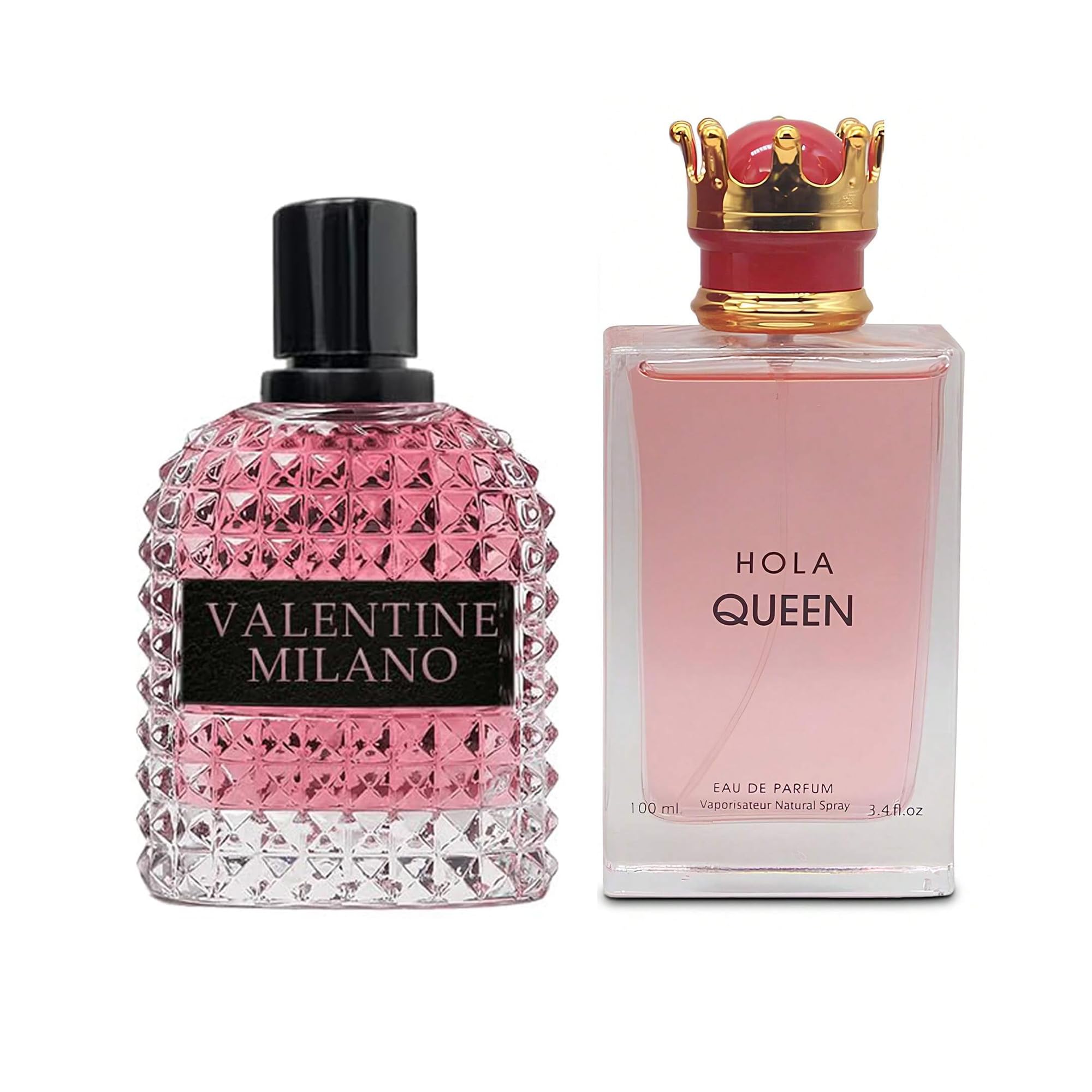 AFLUXE Women's Perfume Combo Set Milano Women&Hola Queen Floral Fruity Fragrance Eau De Parfum Elegant 100ml Bottle Natural Spray Each for Daily Used