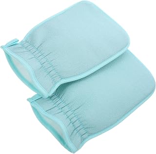 Homoyoyo 2 Piezas Guantes Exfoliantes Dobles para Baño Suaves y Duraderos Guantes de Masaje Corporal Unisex para Exfoliación Profunda y Limpieza Color Verde Pack de Unidades