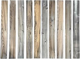 Rustic Reclaimed Wood Planks for Crafts – 10 Pack (5