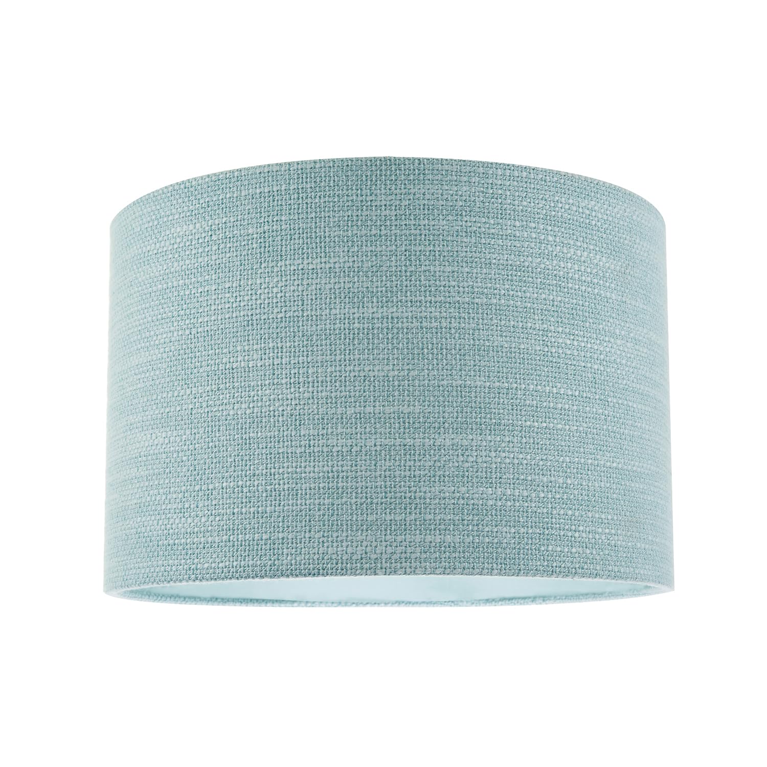Happy Homewares Linen Drum Lamp Shade 12 inches Duck Egg Blue