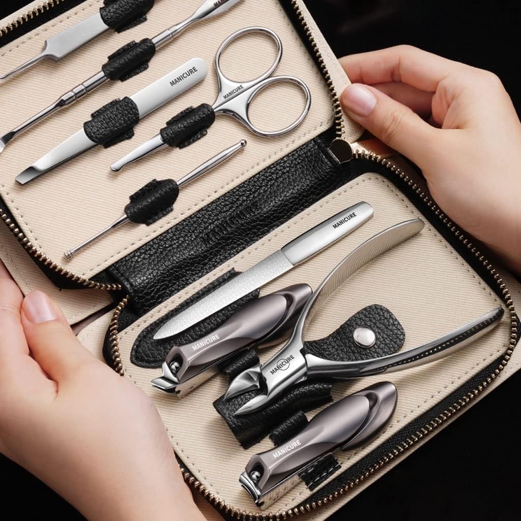 ネイルクリッパーセット 9ピース ネイルはさみセット プロフェッショナルペディキュア ネイルセット ステンレススチール ビューティー