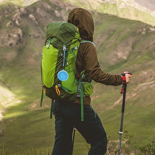 Miniatura 7 de Guyuyii Paquete de 4 vasos plegables – Taza de silicona con tapas – Vasos plegables para viajes, camping, mochileros, sobre la marcha, uso diario