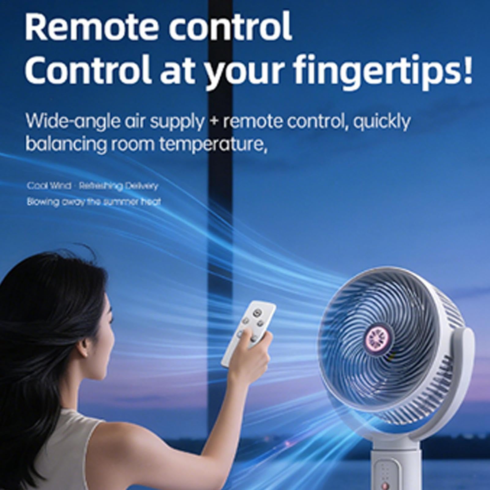 Ventilatore A Piantana Con Telecomando 5 Velocità 180° Oscillante Timer 8h | Ventilatore A Piantana Regolabile Per Camera Da Soggiorno Cucina Ufficio Domestico Dormitorio