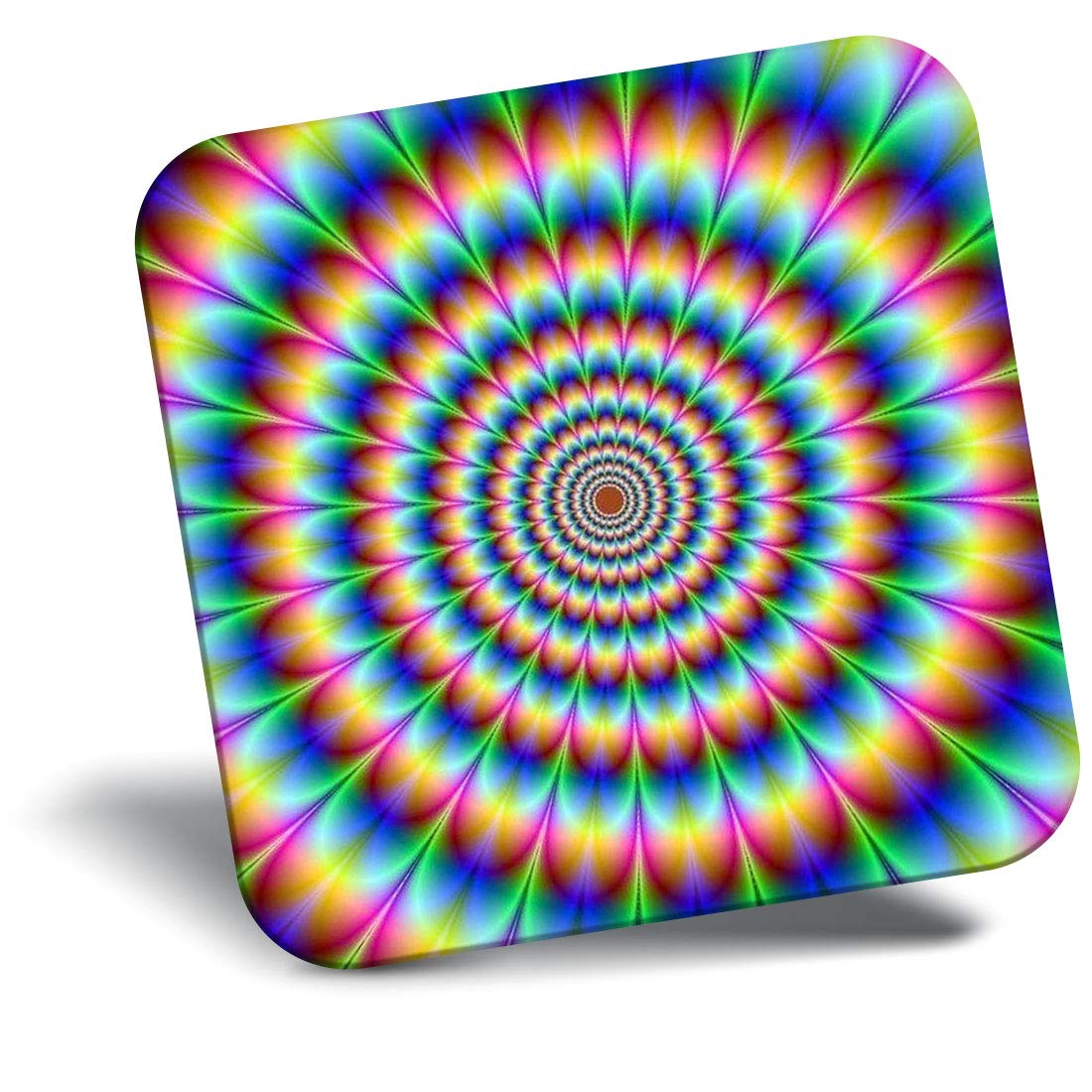 Destination Vinyl Ltd Fridge Magnet - Psychedelic Pattern Rainbow 8946