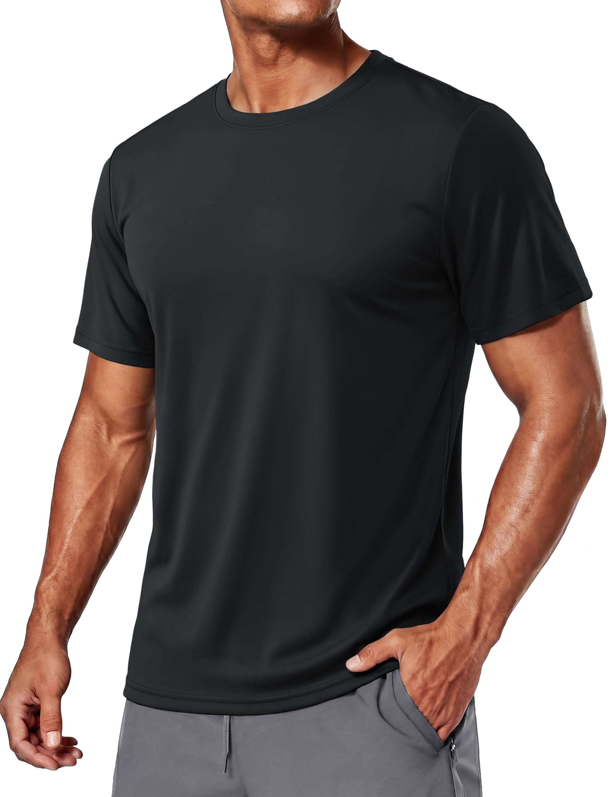 Workout Shirts for Men Quick Dry Fit Athletic Running Rash Guard
