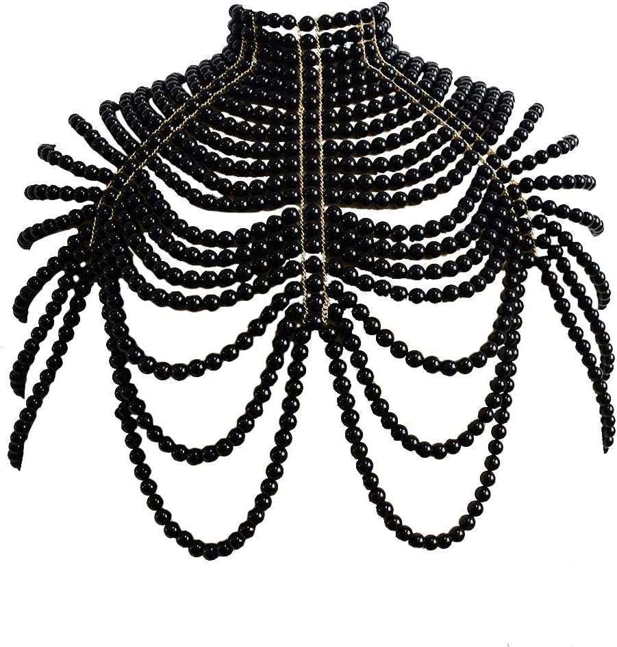 CCbodilyPearl Body Chain Bra - Fashion Shoulder Necklaces Bra Chain Body Jewelry