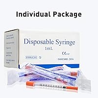 Vista 8 de U-100 Jeringa de 1ml calibre 31 de 5/16", empaquetada individualmente, PAQUETE DE 100