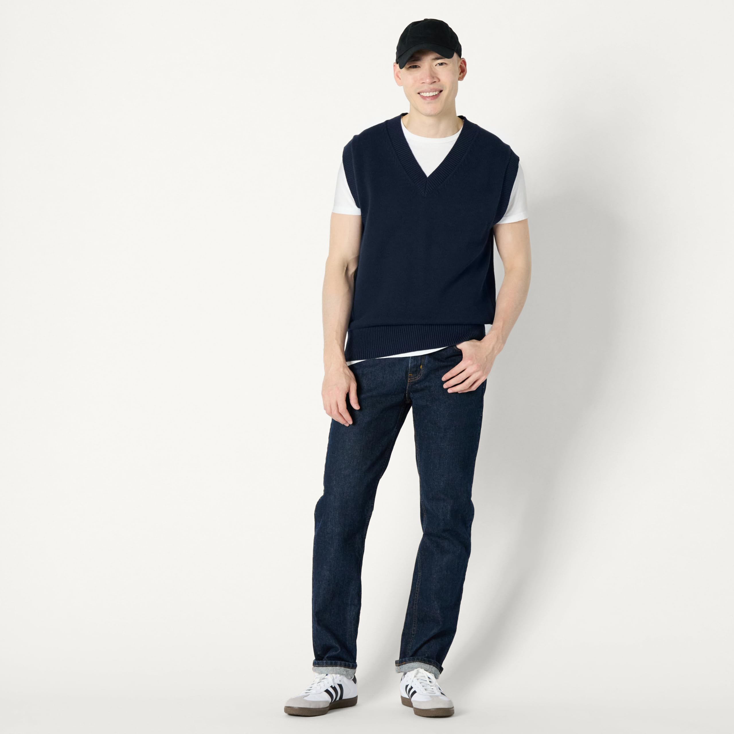 Amazon Essentials Homme Pull sans Manches à Col en V et Coupe Décontractée