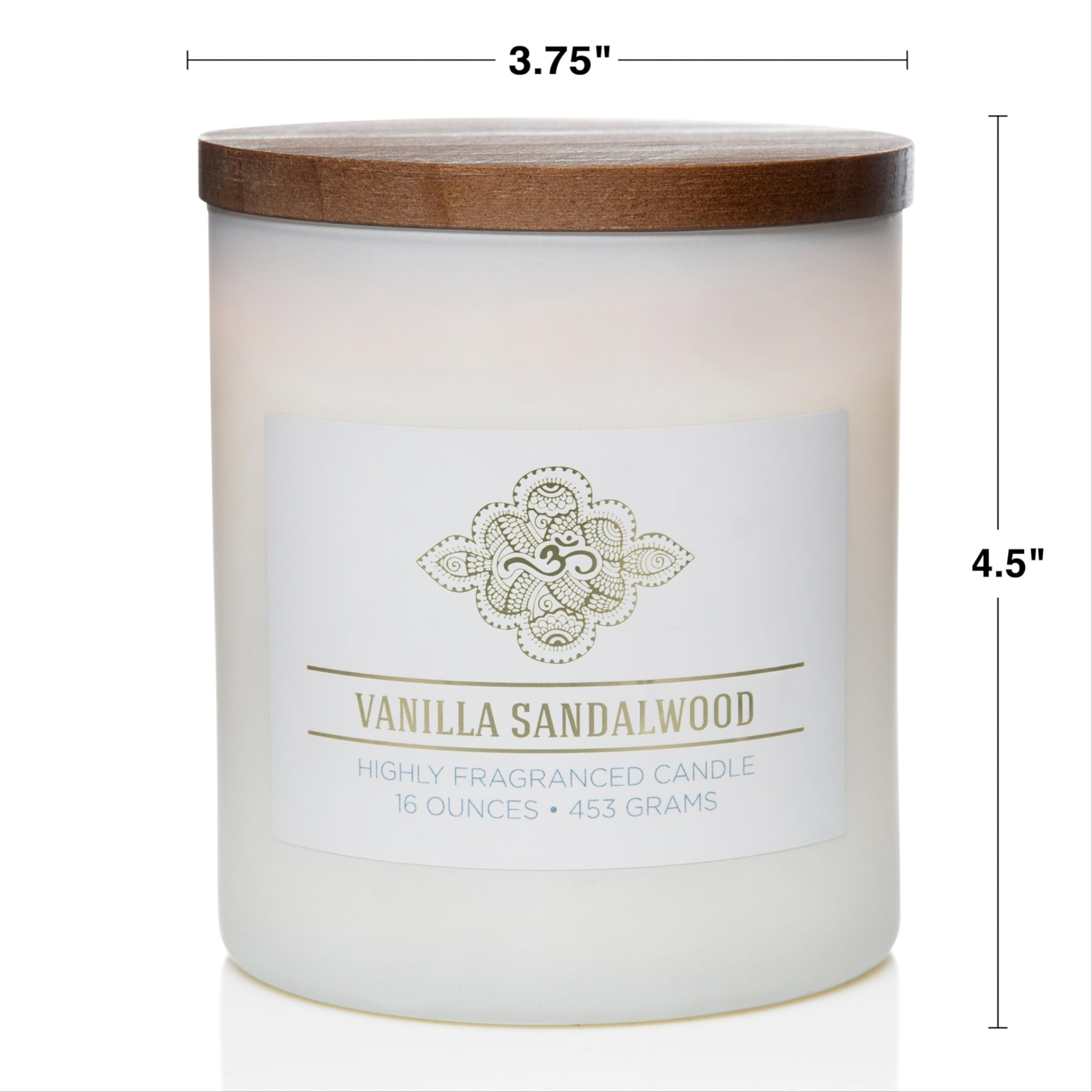 Wellness - Vela aromática en tarro – Vainilla sándalo 16 oz.