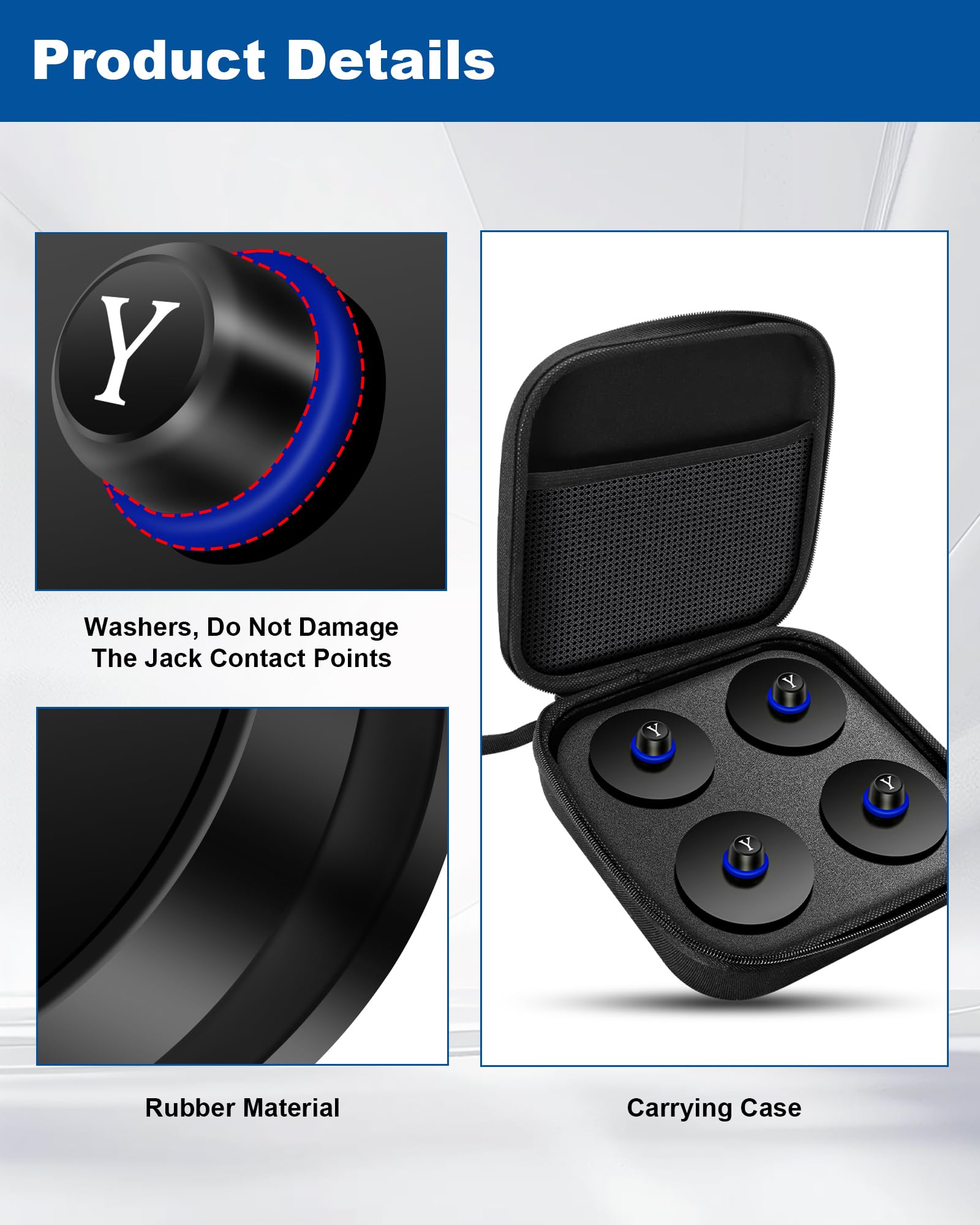 RUIZHI 4PC Jack Pad Gomma per Cric Tesla Model Y Berlin 20mm Tampone in Gomma Protezione Batterie Telaio
