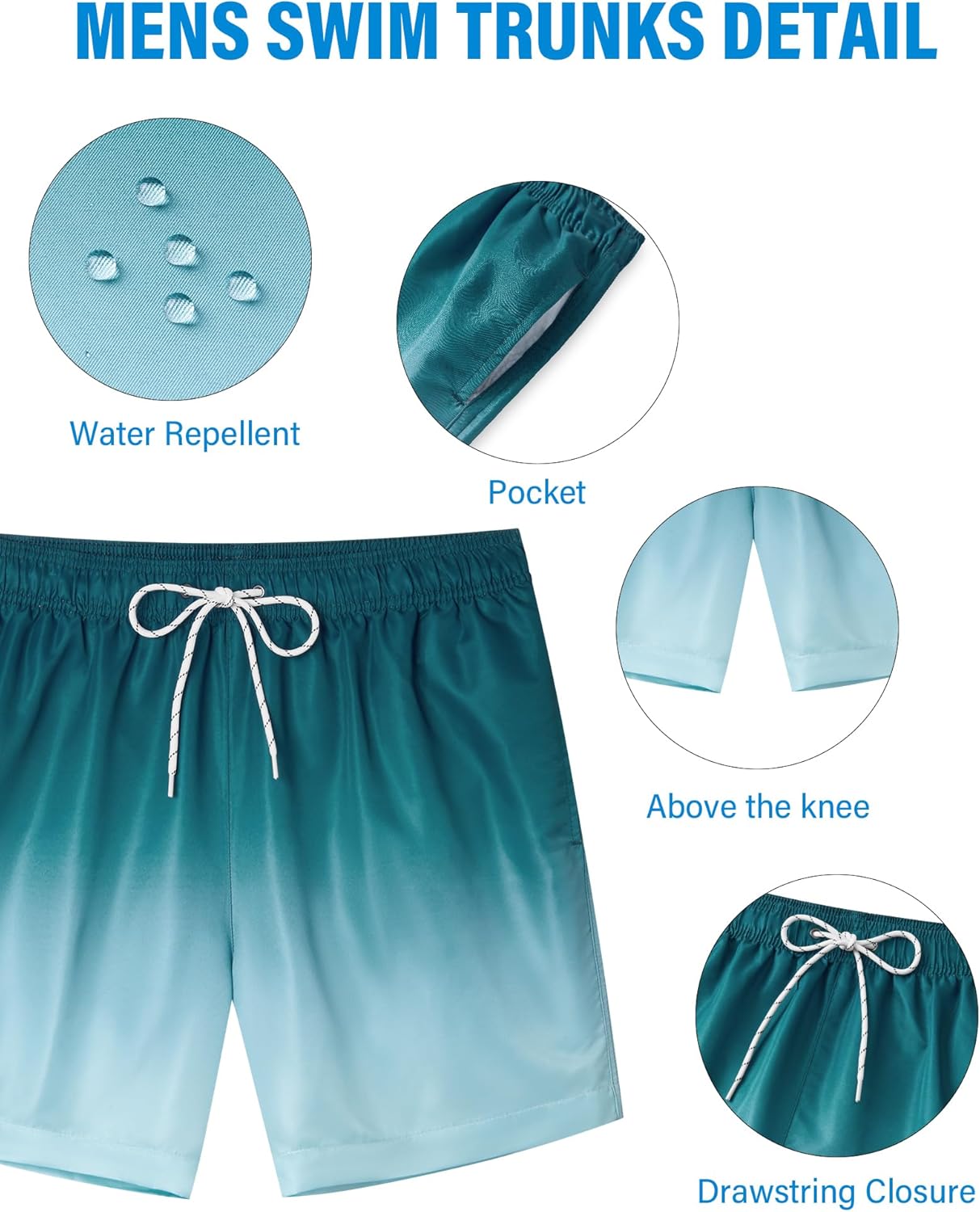 5inch Mens Swim Trunks: with Mesh Liner Pockets Drawstring Quick Dry Stretch Lined Funny Beach Swimming Pool Surf - Image 4