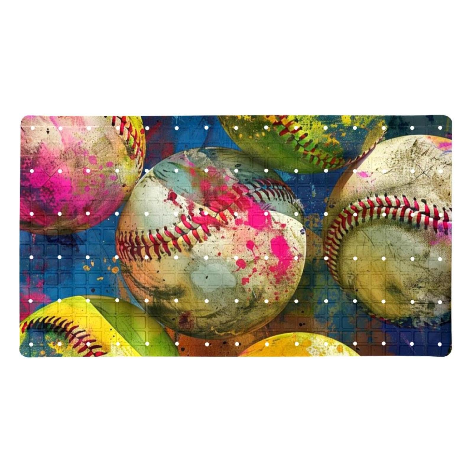 Tapete tina softball antideslizante que evita resbalones en el baño familiar