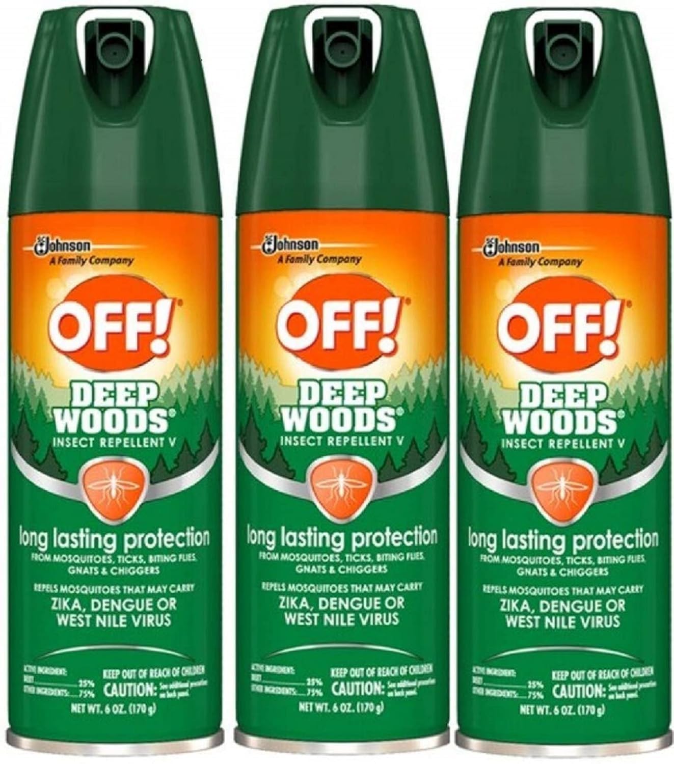 RaidOFF Off Deep Woods Insect Repellent 6oz (Pack of 3)