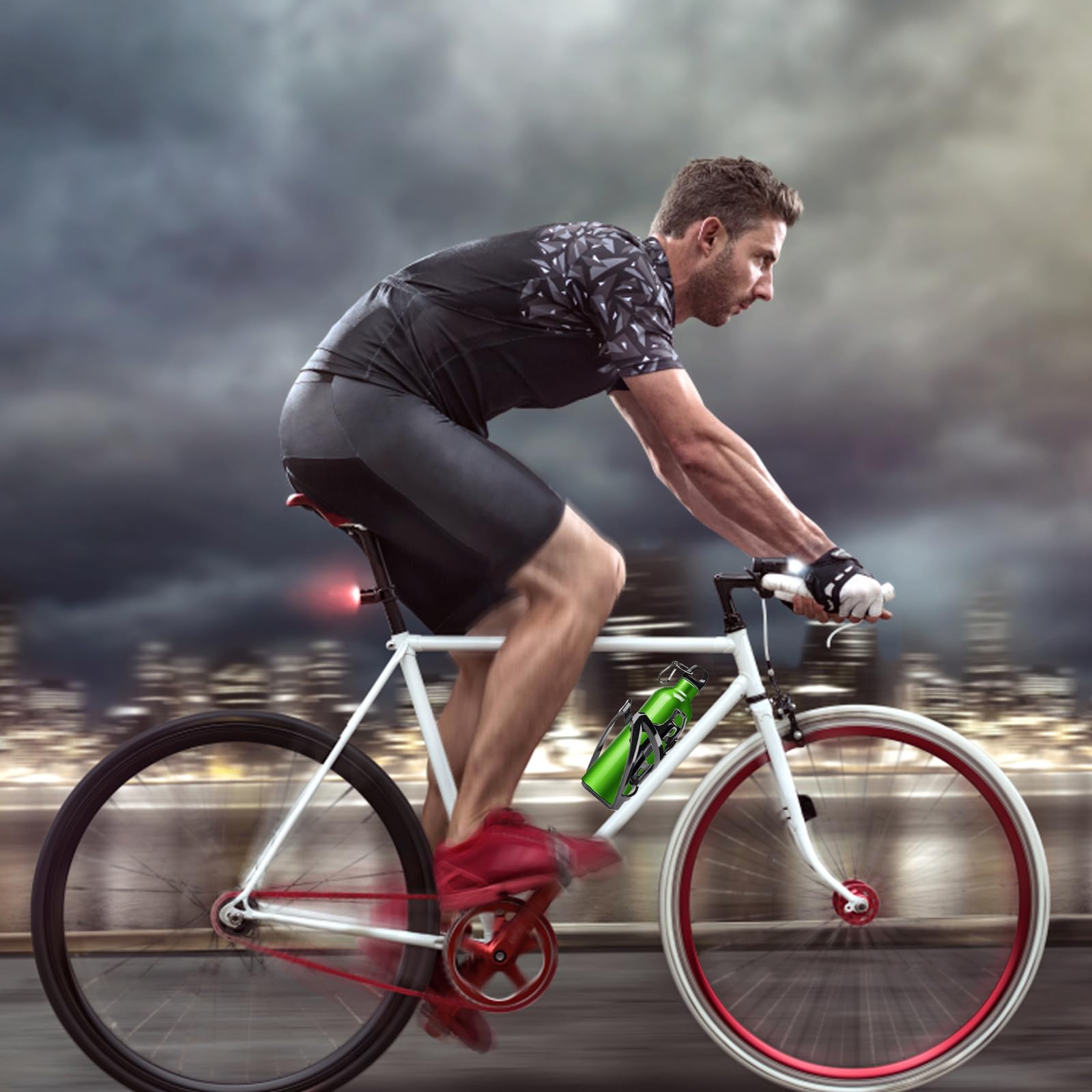 2er Set Flaschenhalter Fahrrad – Robuster und Leichter Getränkehalter für Rennrad, MTB & Citybike – Einfach zu montieren – Ideales Fahrrad Zubehör für sicheres Trinken unterwegs Sport & Freizeit
