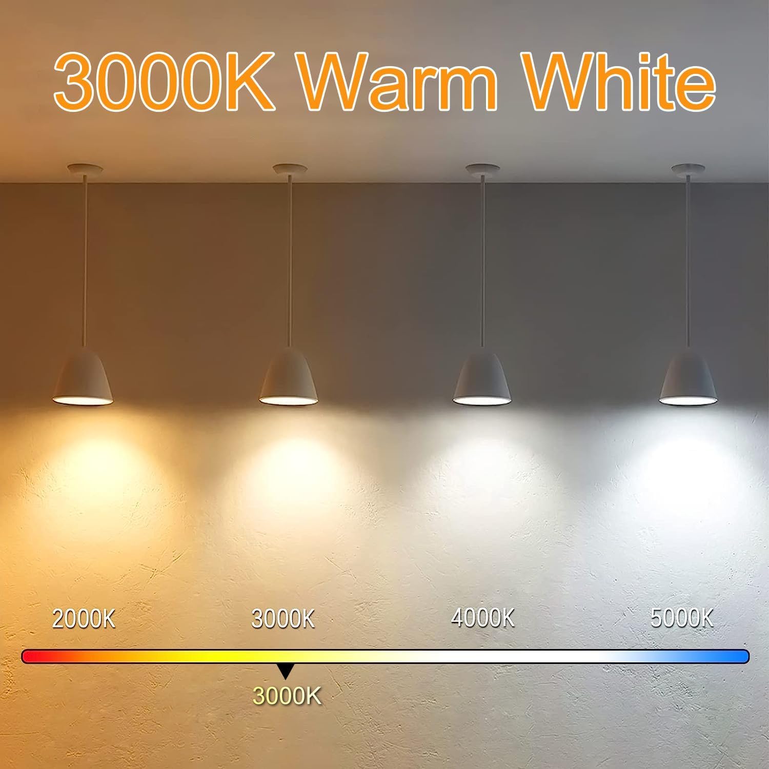 3.2 Inch E26 LED Bulb 60 Watt Equivalent, 3000K Warm White Edison Bulbs Dimmable, AC 120V 600LM T10/T9 Clear Glass Filament Light Bulbs for Pendant Wall Pipe Lights UL Certified-4 Pack