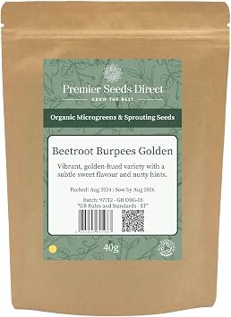 PREMIER SEEDS DIRECT - MICROGREEN Seeds - Burpees Golden Organic 100 Grams