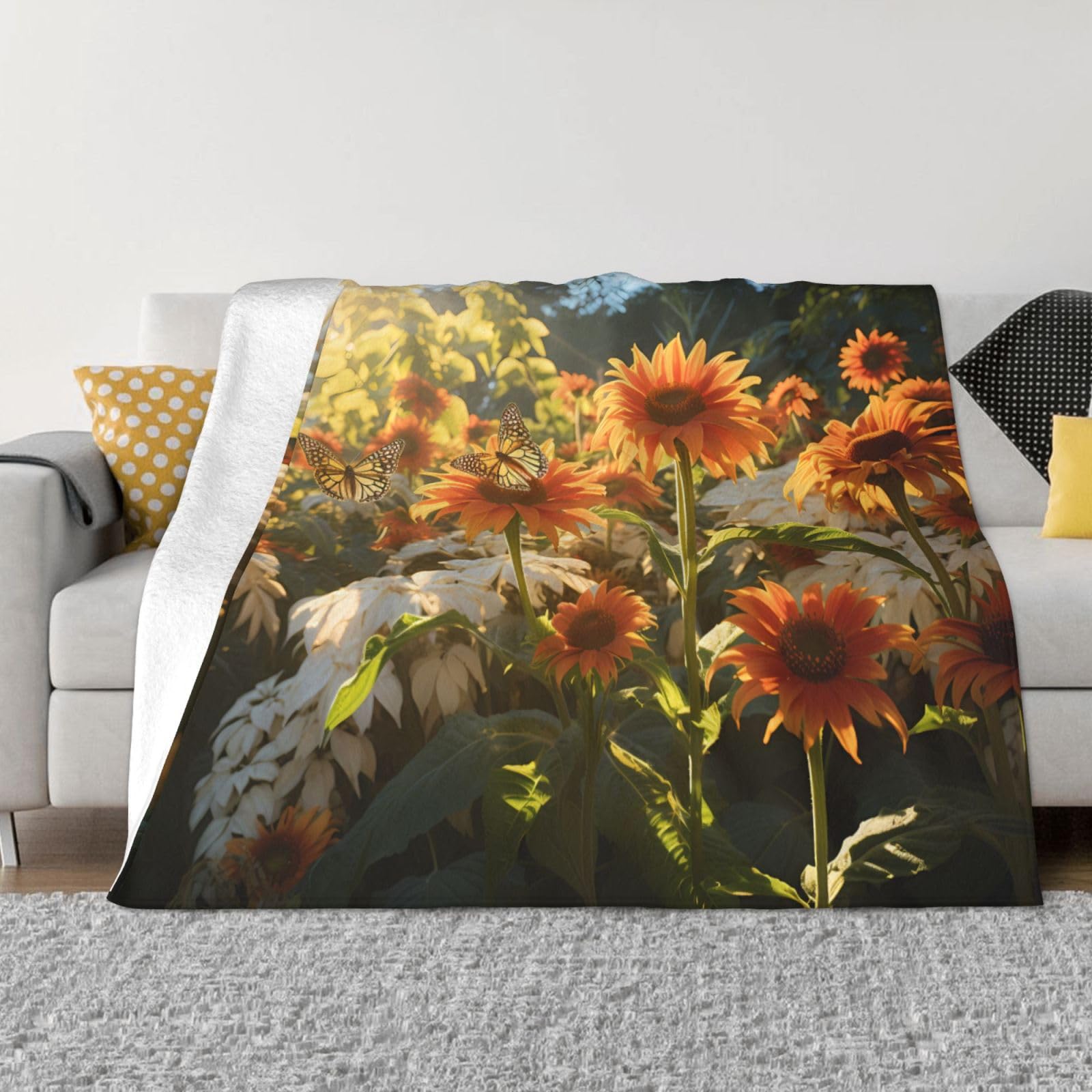 Couverture polaire douce en flanelle pour canapé et voyage 203x152