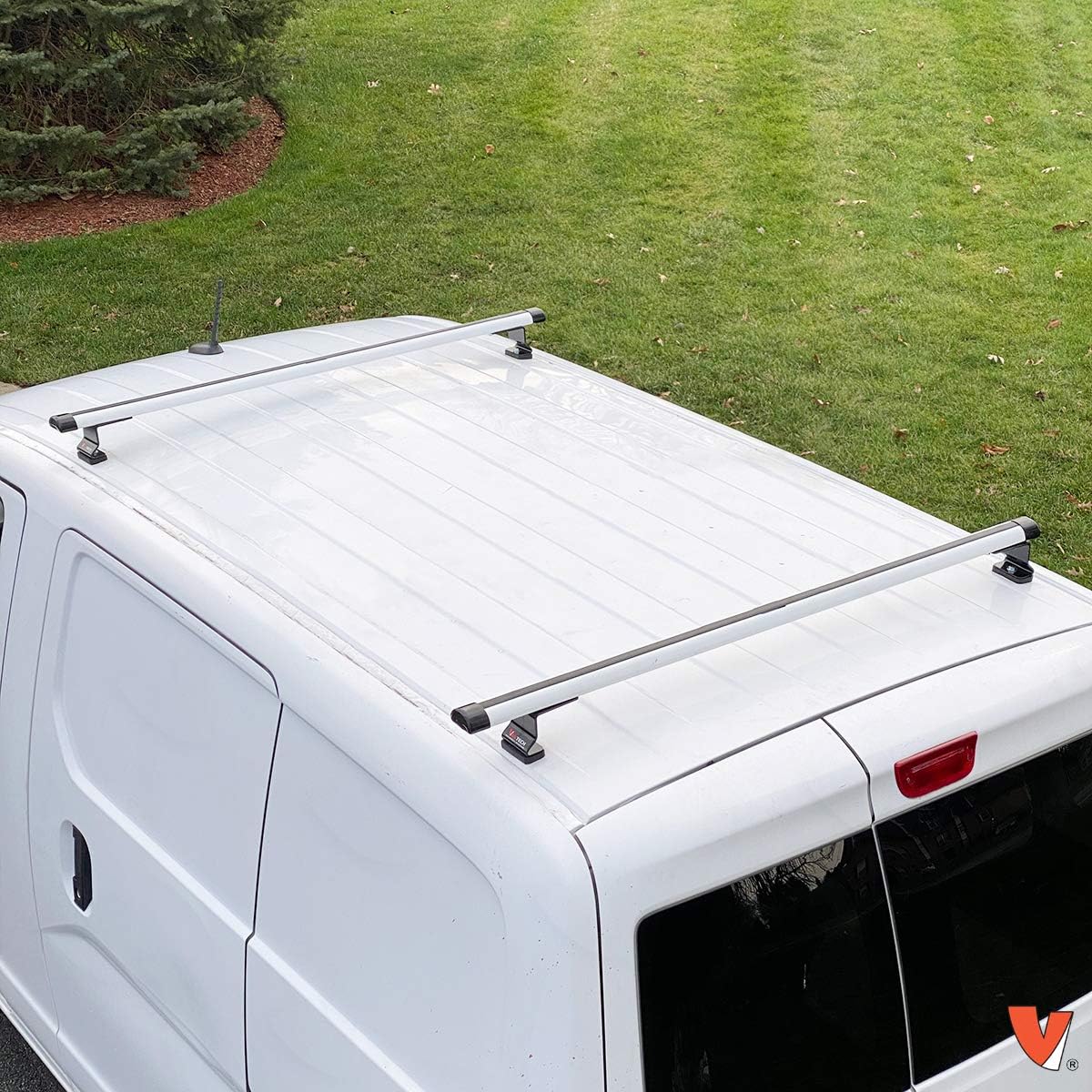 Vantech J1000 2 Bar for Nissan NV200 Ladder roof Rack 2013