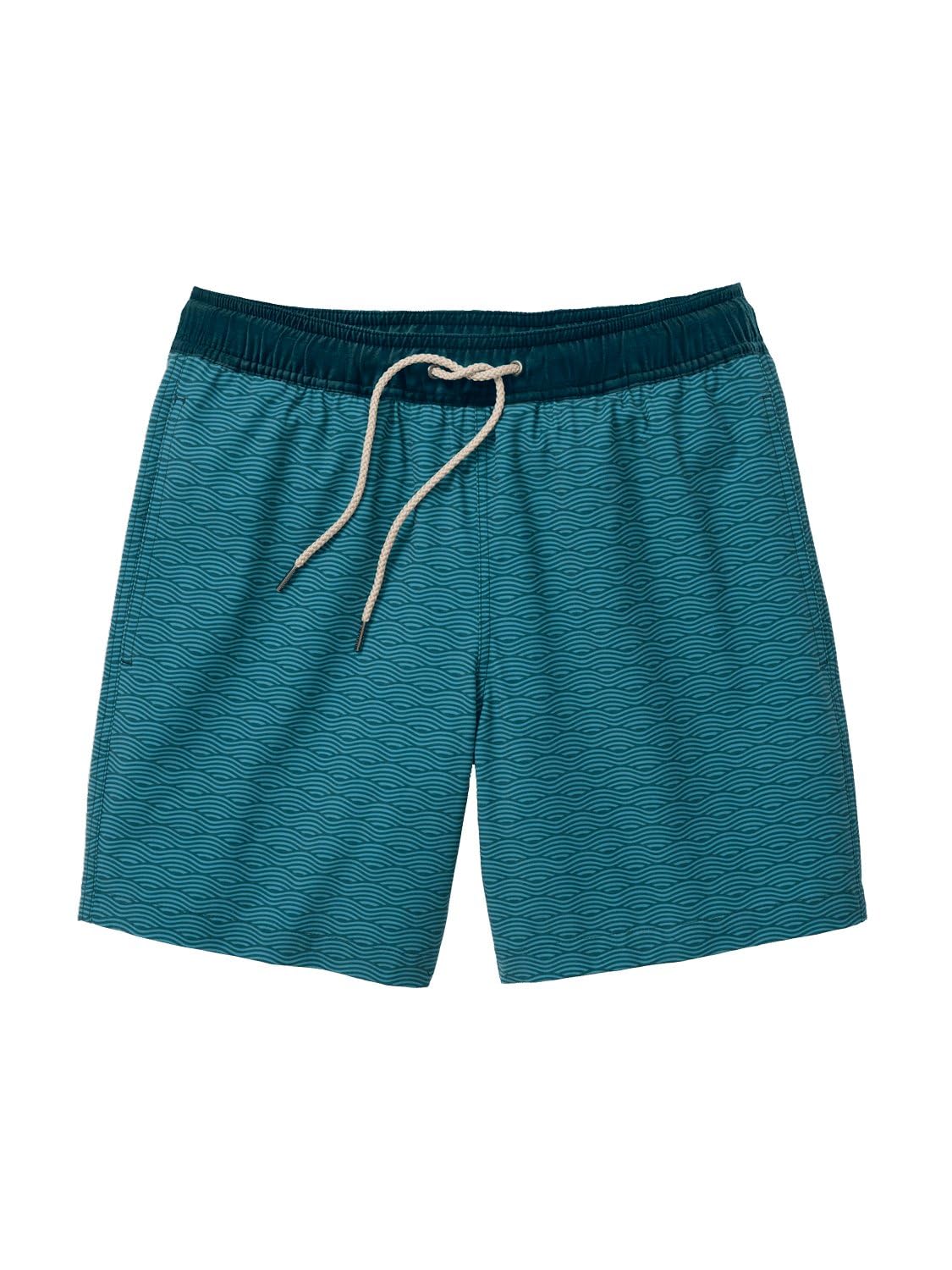 Fair Harbor Bayberry Trunk –– Men's Swim Suits with Liner, 7-inch Inseam –– Anti-Chafe Classic fit Swim Trunks