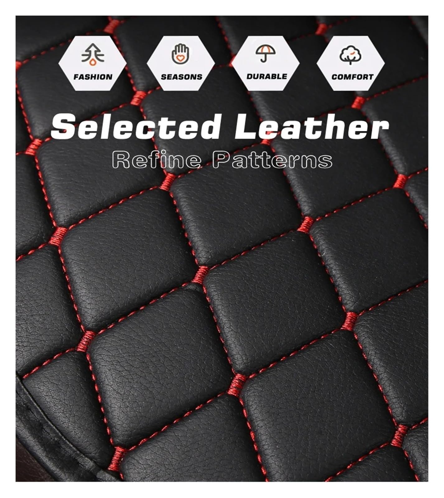 Cubre Universal Fundas Asiento Coche Cuero PU Juego Completo Cojín Antideslizante, Protector Trasero, Almohadilla Impermeable Universal