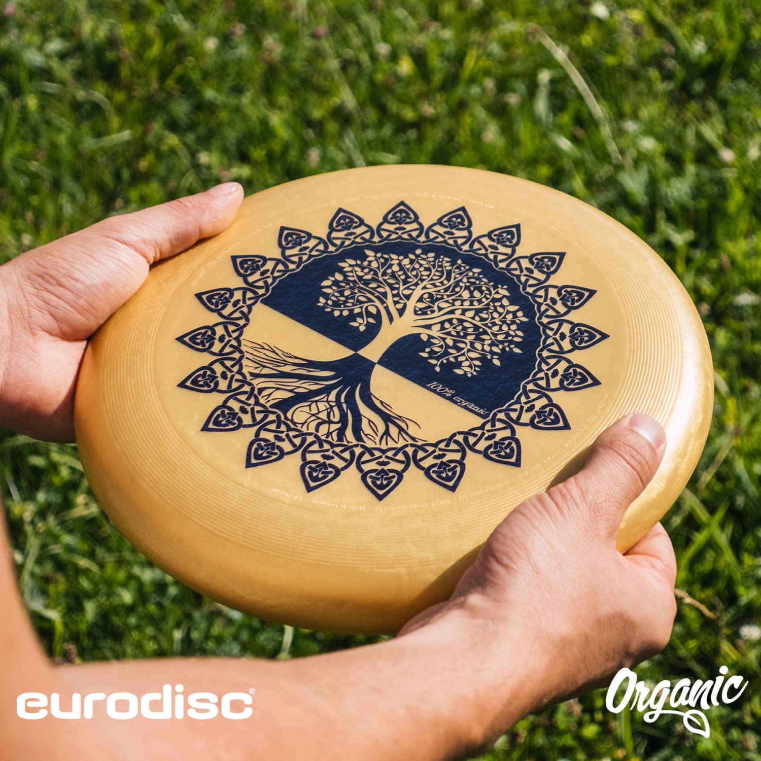 eurodisc Disco da 175 g Gold Professional Ultimate Frisbee – oltre 100 m di traiettoria stabile – Realizzato in 100% materie prime rinnovabili – motivo Tree of Life – regalo per ragazzi 8 anni