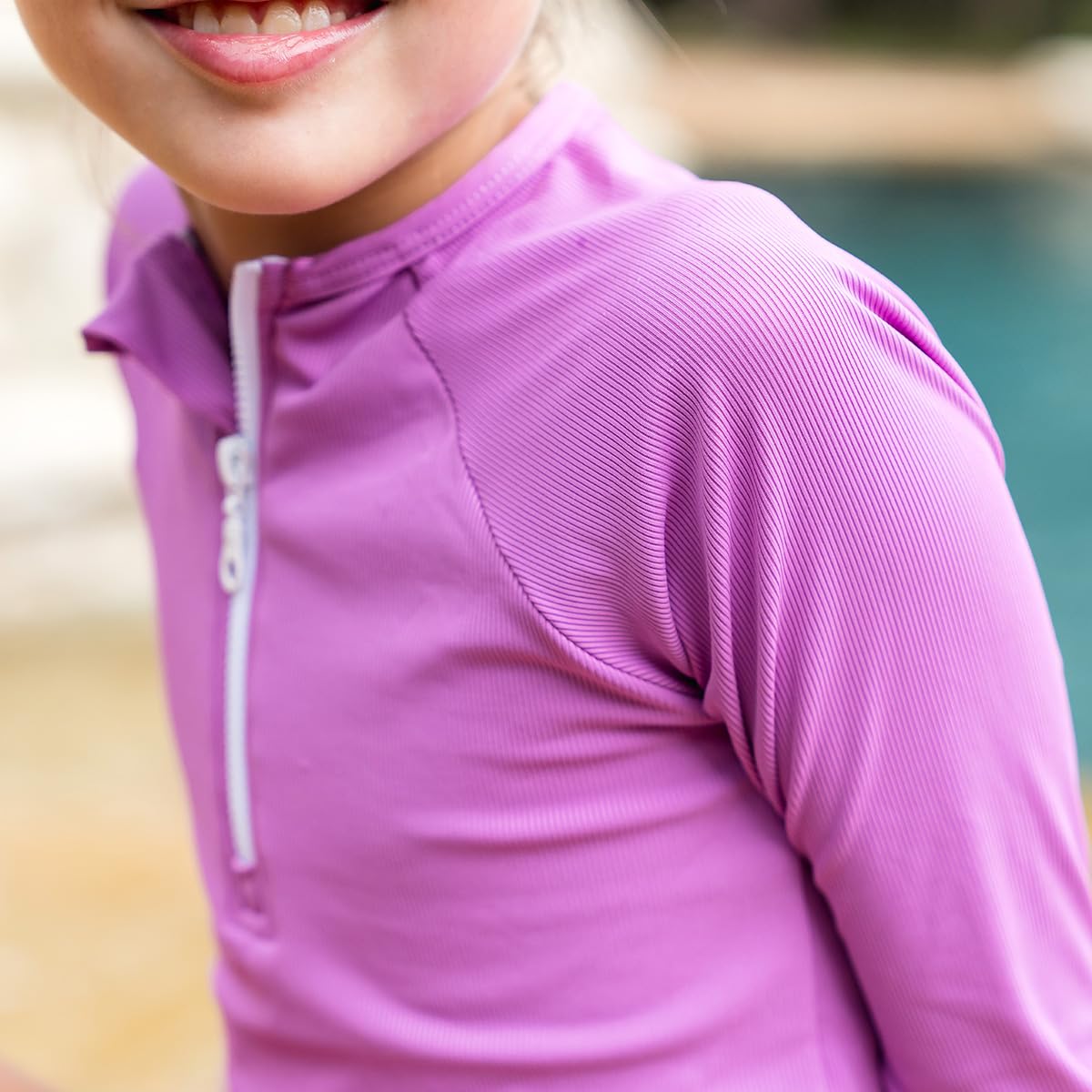 Splash About Unisex Kinder Long Sleeve Premium Top, Lilac-2 Years Rash-Guard-Shirt, Flieder, 2-3