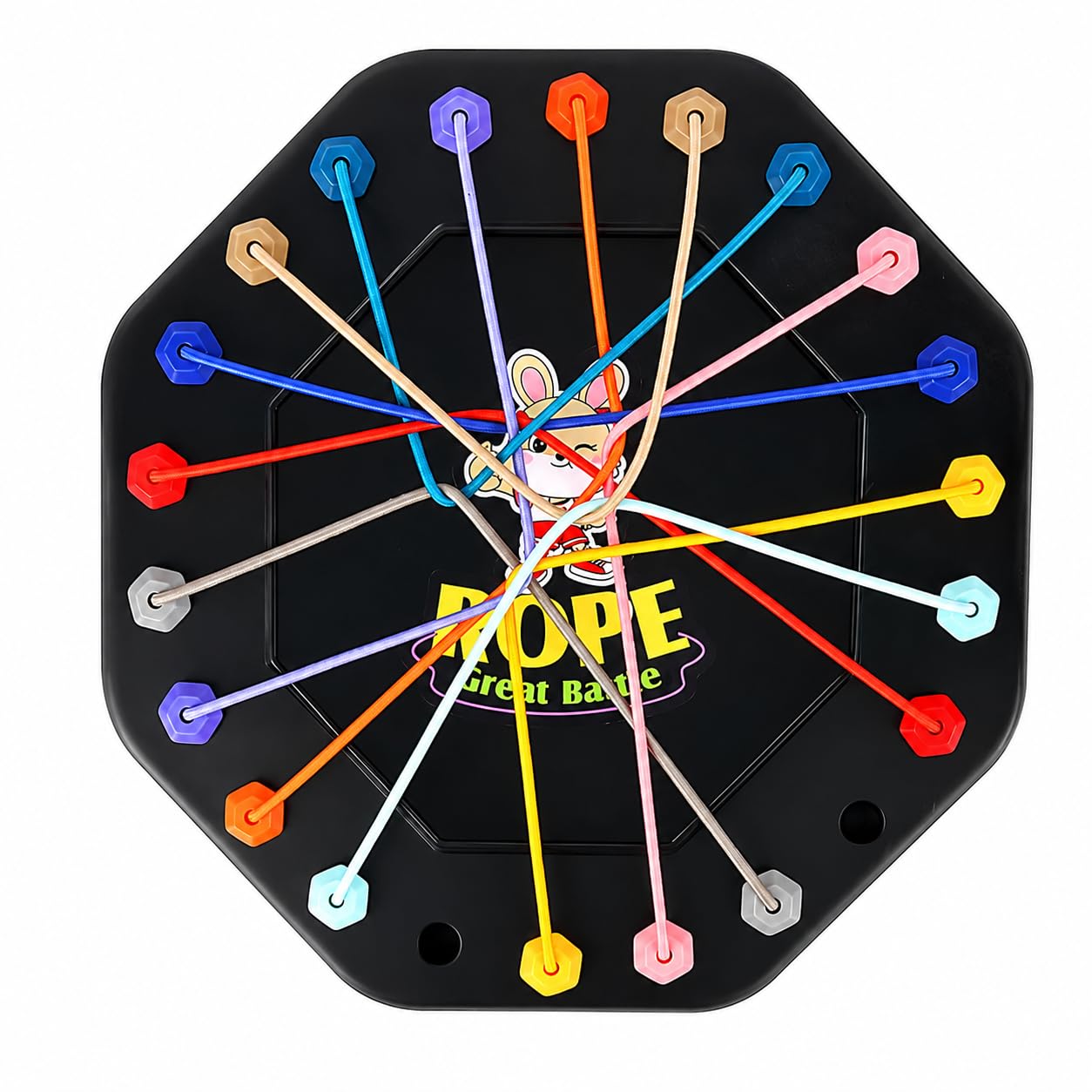 Dorytoy Rope Battle Game for Kids Color Matching Rope Puzzle Educational Brain Teaser Montessori Rope Threading Multiplayer Rope Challenge IQ Development 3 to 10 Years-image-21