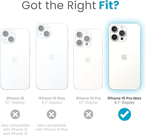 Miniatura 8 de Speck Funda transparente para iPhone 15 Pro  ClickLock con bloqueo antideslizante, diseñada para MagSafe, protección contra caídas, resistente a los