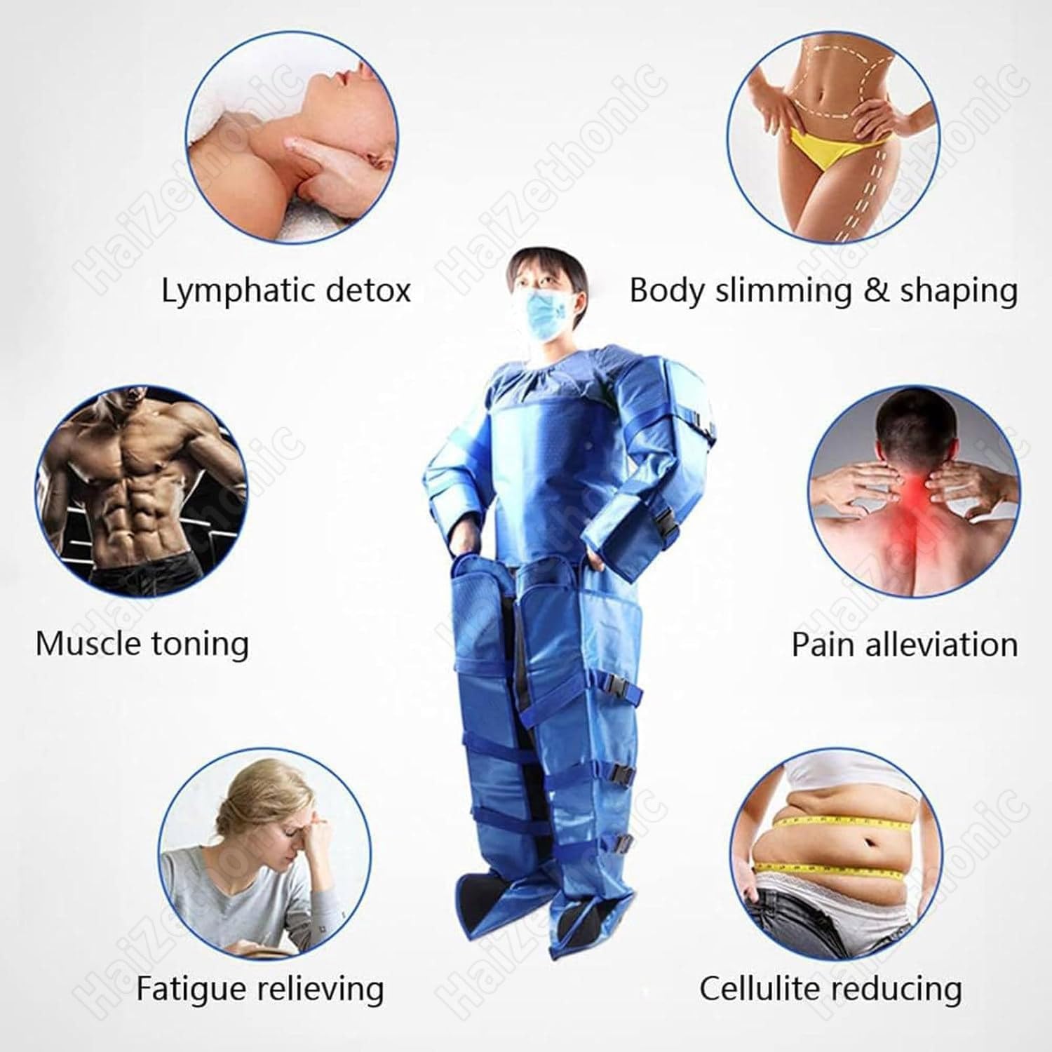 Masajeador Compresión Aire Presoterapia para Hogar, 4 Programas,3 Niveles Intensidad, | 16airbag,Masaje Secuencials,Masaje Piernas/Brazo/Abdomen