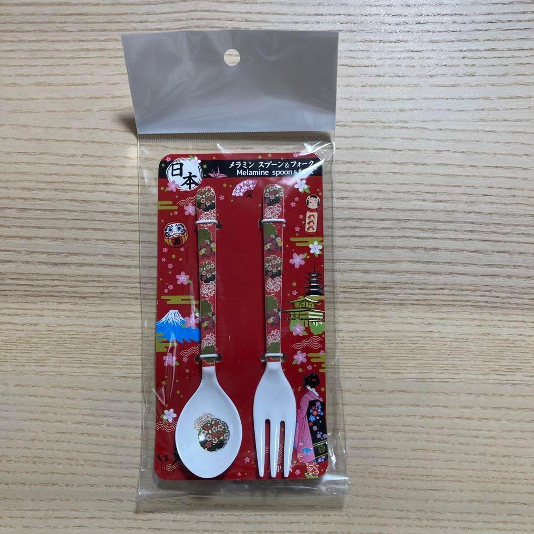 メラミン スプーン&amp;フォーク 和柄