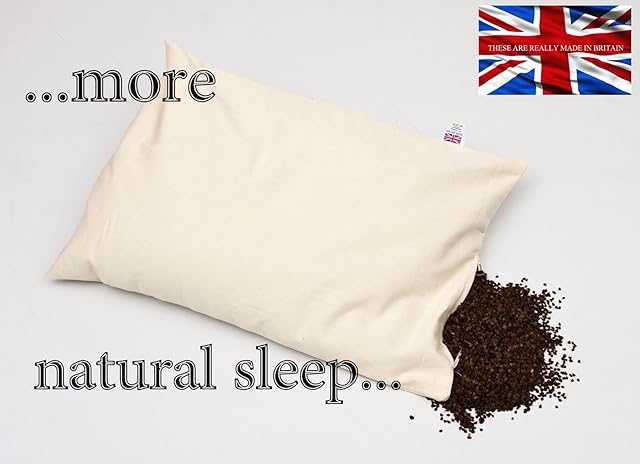 PERFECT PILLOW Ltd - Organic Buckwheat Pillow 100%, Vegan, Non-Toxic - 16"X 13" (40 x 30cm) 1.2 Kilo Cot Size - UK Made Since 1996. Your Angel Can Safely Sleep Face Down,[avoid toxic foam] ! NATURE'S WORLD is full of WONDER. OUR PILLOWS AND MATTRESSES