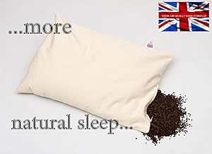 Almohada de cáscara de sarraceno orgánica, mayor tamaño de 71 x 43 cm, y peso de 3,6 kg. Tu almohada habitual es de tanta utilidad como una bolsa de papel en una tormenta.