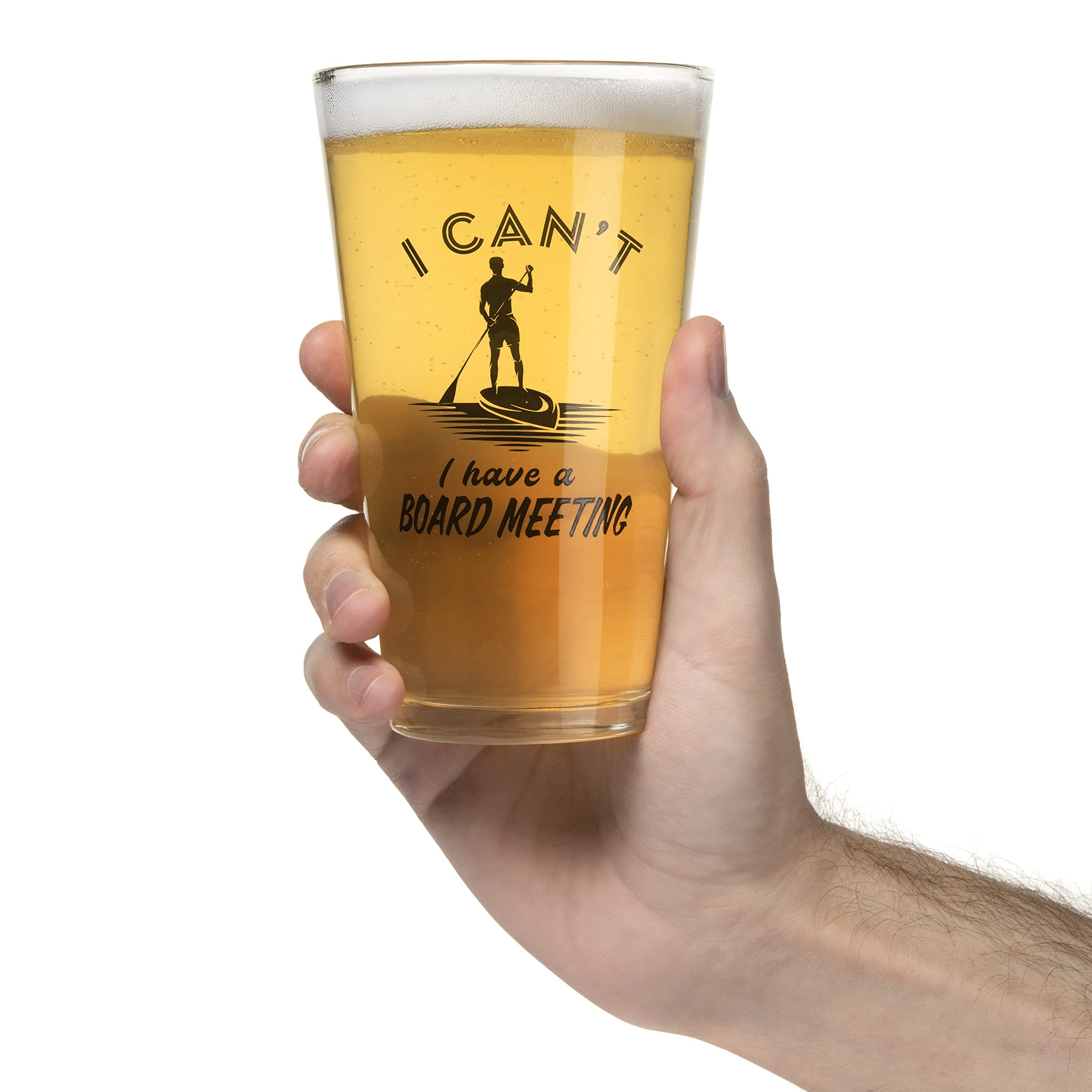 Sand Everywhere- Pint Beer Glass - Surf and Paddle Board Gifts