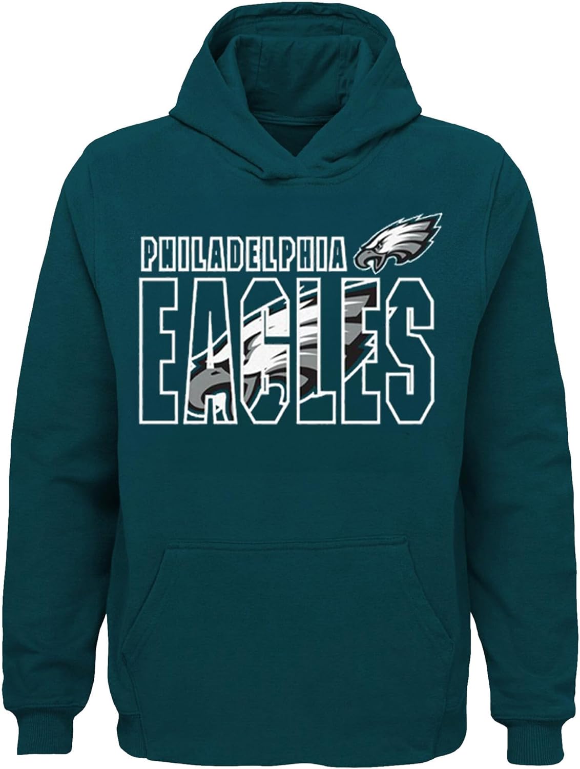 Outerstuff NFL Kids Youth 8-20 Official Team Color Game Day Touchdown Performance Primary Logo Long Sleeve Pullover Hoodie