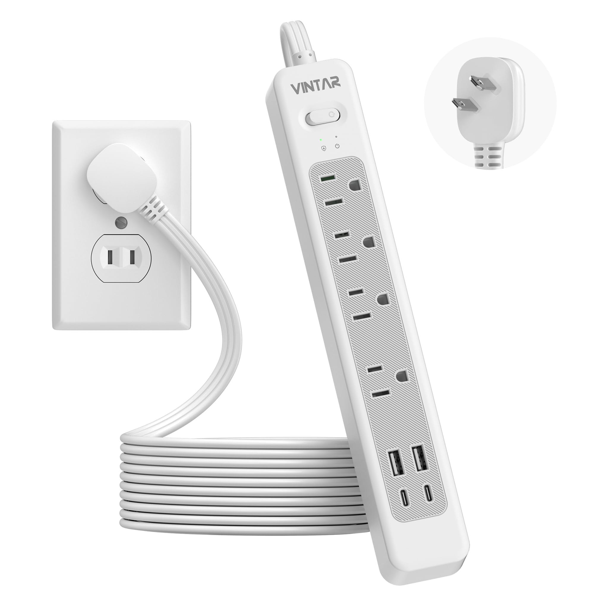 VINTAR 4-Outlet Power Strip