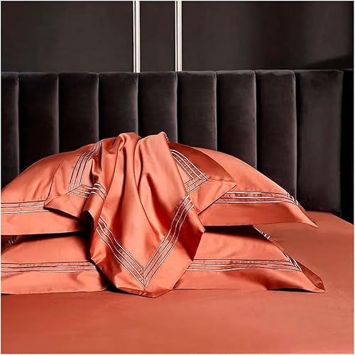 Miniatura 5 de Juego de ropa de cama de algodón egipcio de 1000 hilos, 46 piezas, tamaño doble, queen, king, bordado, funda de edredón, sábana, funda de almohada,