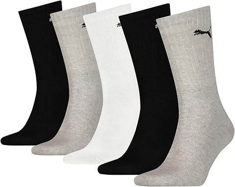 PUMA Crew Sock Calcetines Unisex adulto (Pack de 5)