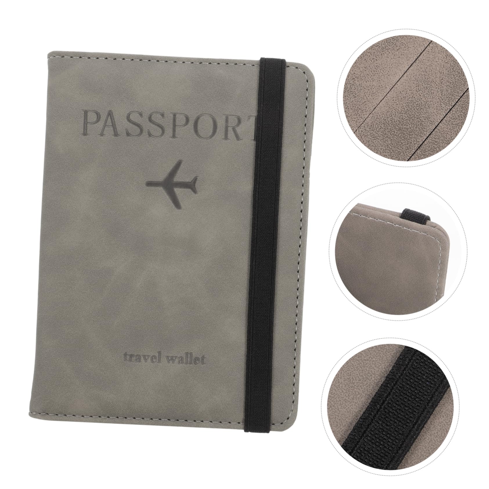 VALICLUD 3pezzi Portapassaporto Pu Multiuso Con Slot Per Carte Custodia Protettiva Per Documenti Da Viaggio Scuro Leggera e Pratica Per Insegnanti e Viaggiatori