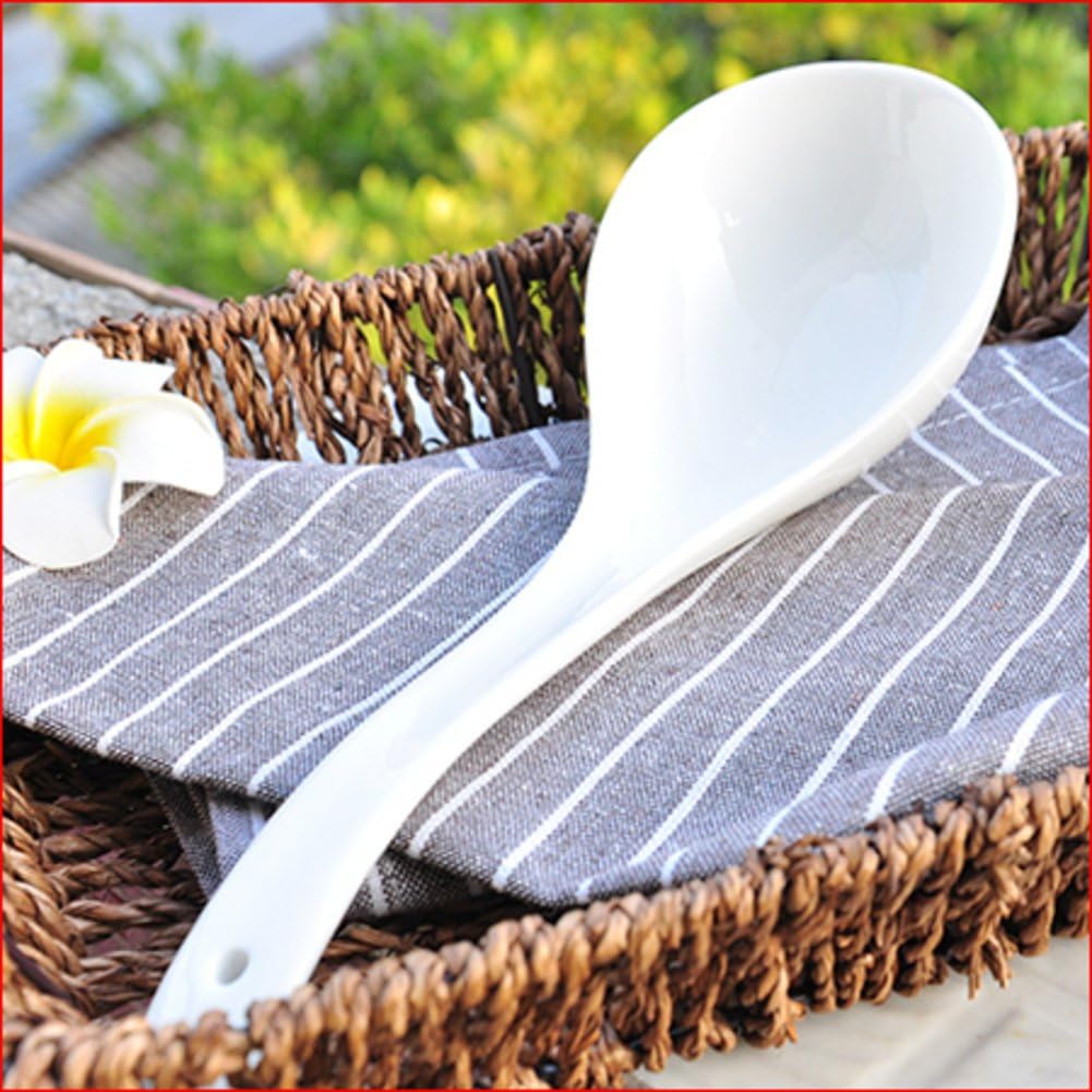 Bone china big spoon/tablespoon/congee spoon/oil spoon/hot pot spoon-A