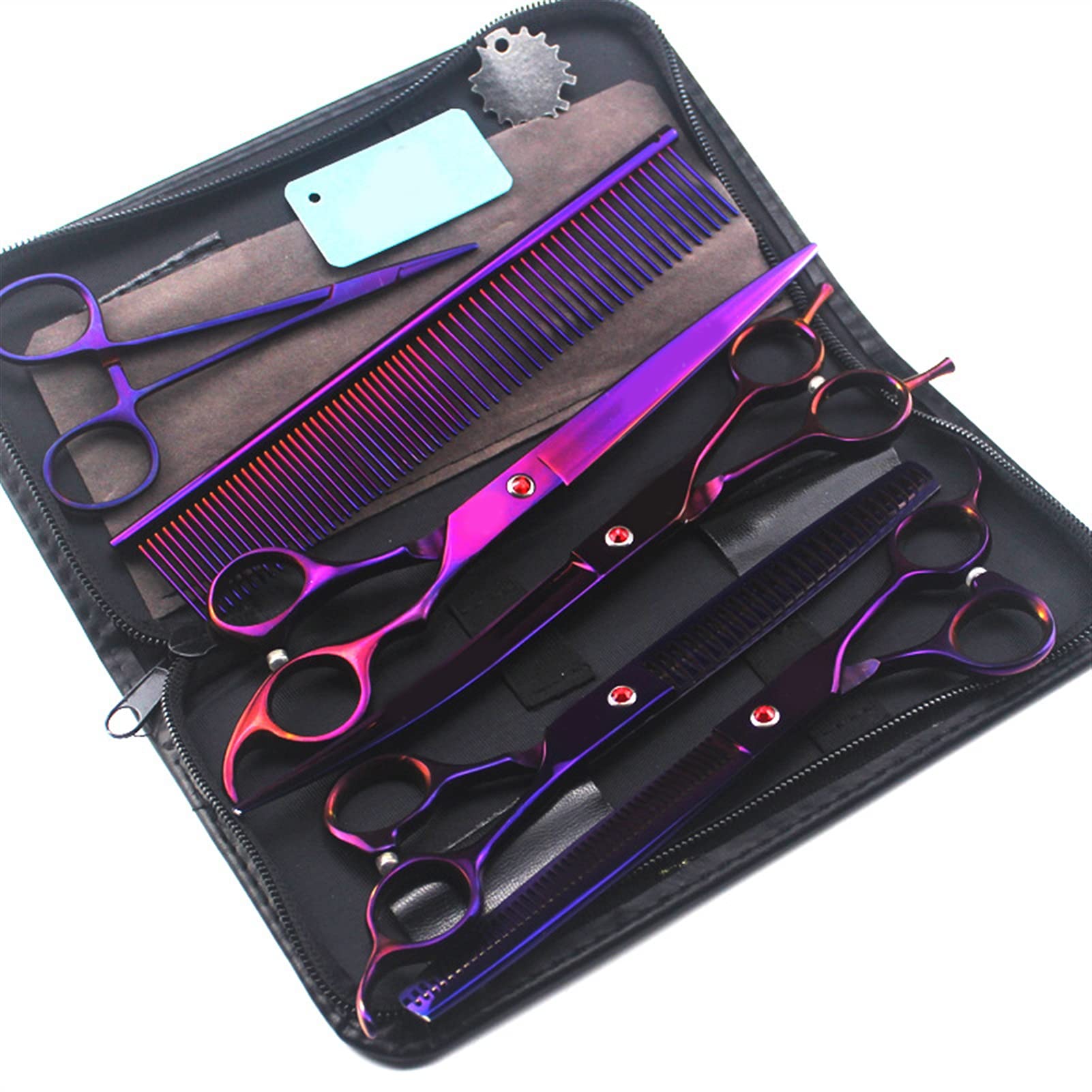 Pet Dogs Gromminghaircutting Forbici Su Giù Cesoie curve Animali con bordo affilato Taglio dei capelli del gatto Kit di strumenti per il taglio del barbiere