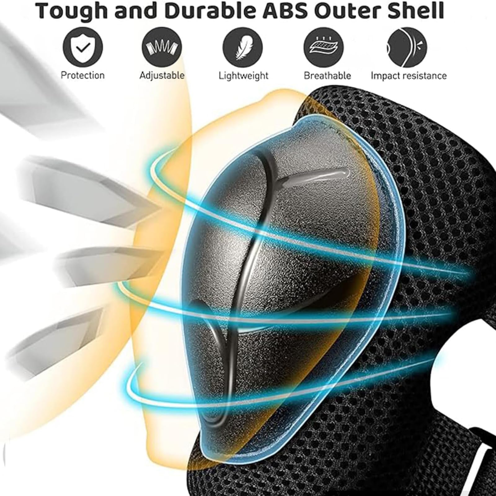 JeeFree Skateboard Pads Kids/Youth/Adult Shield Elbow Pads and Wrist Guards Protective Gear,Strong Double Straps&Adjustable Easy-Fix Clips for Skateboarding,Rollerblading,ScooterRoller,Bicycle,Skating