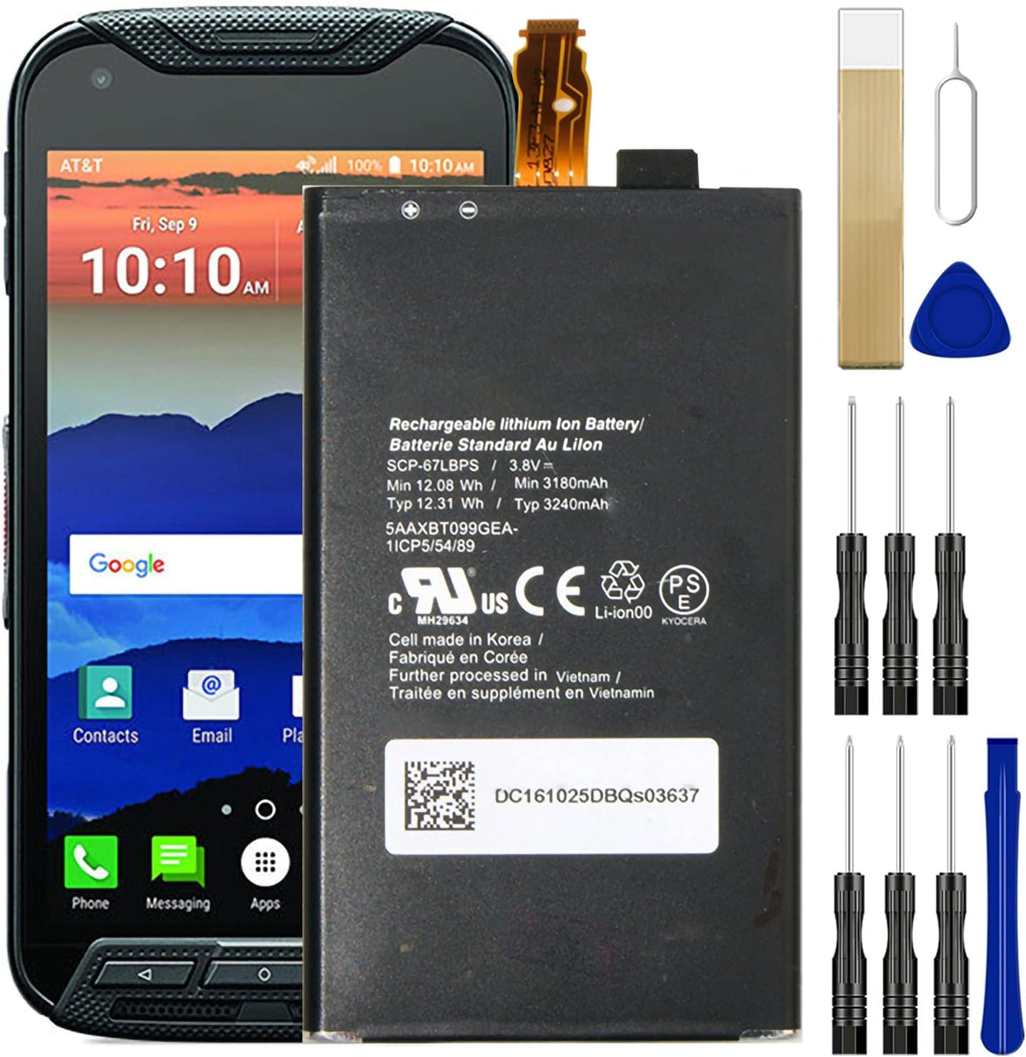 Buy Replacement Battery Scp 67lbps For Verizon Kyocera Duraforce Pro E6810 Battery Free Adhesive Tool Online In Indonesia B0999c1k3m
