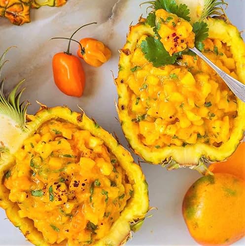 Miniatura 9 de Semillas de pimienta habanero naranja - Paquete de 50 unidades - para 2024 350,000 Scoville Spicy Hot Tropical Pepper Chili Scotch Bonnet