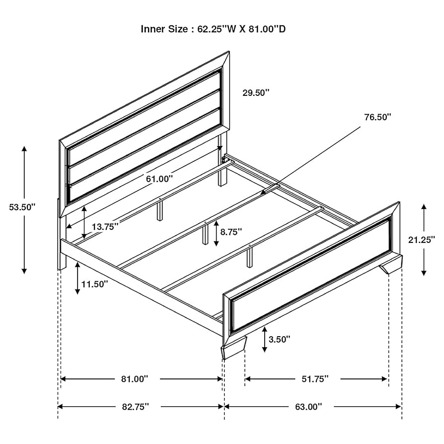 cocoaベッド Amazon.com: Acacia Aurora King Size Bed Frame, King Bed