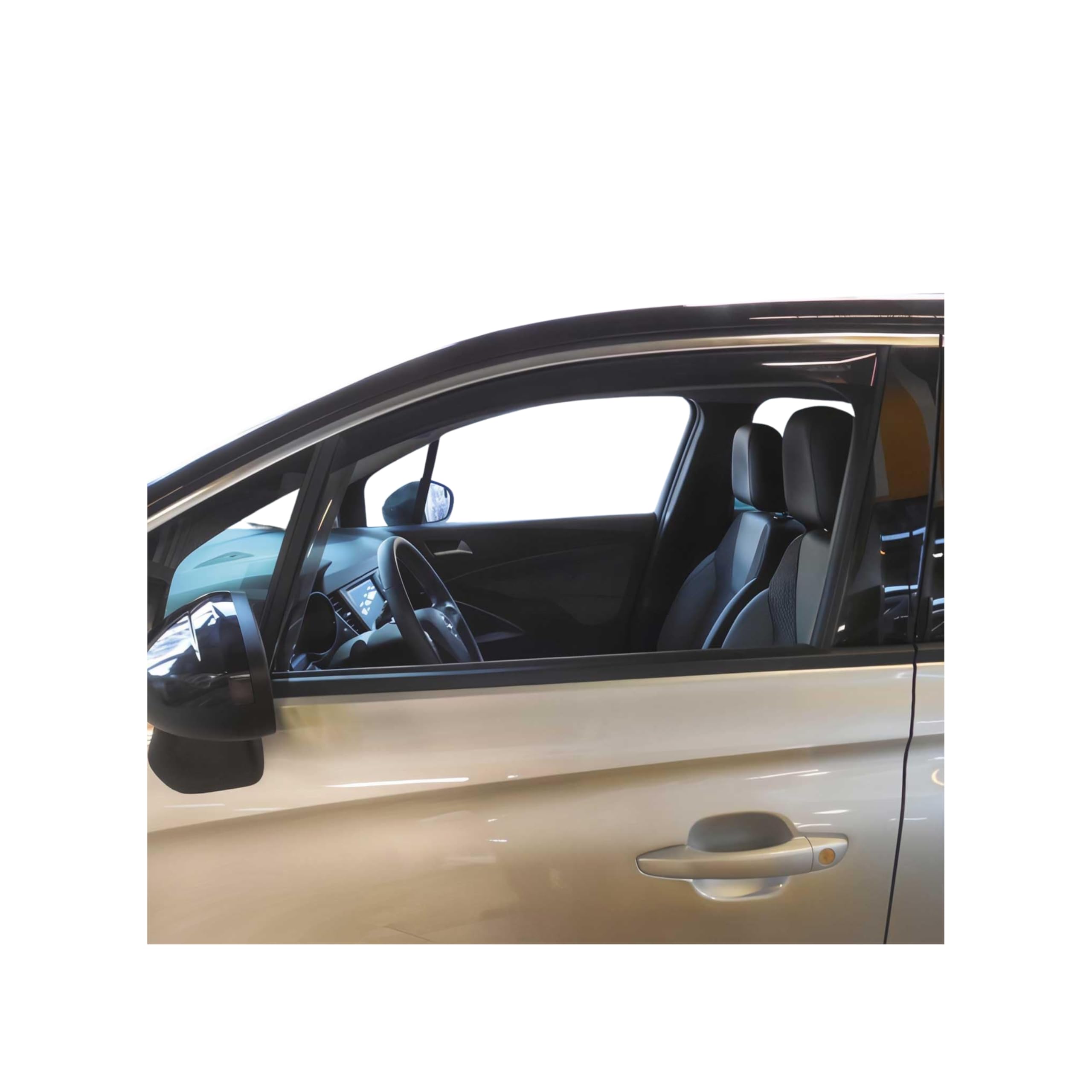 OMAC Windabweiser Regenabweiser kompatibel mit Opel Crossland 2017-2024 Dunkel Acryl 4tlg