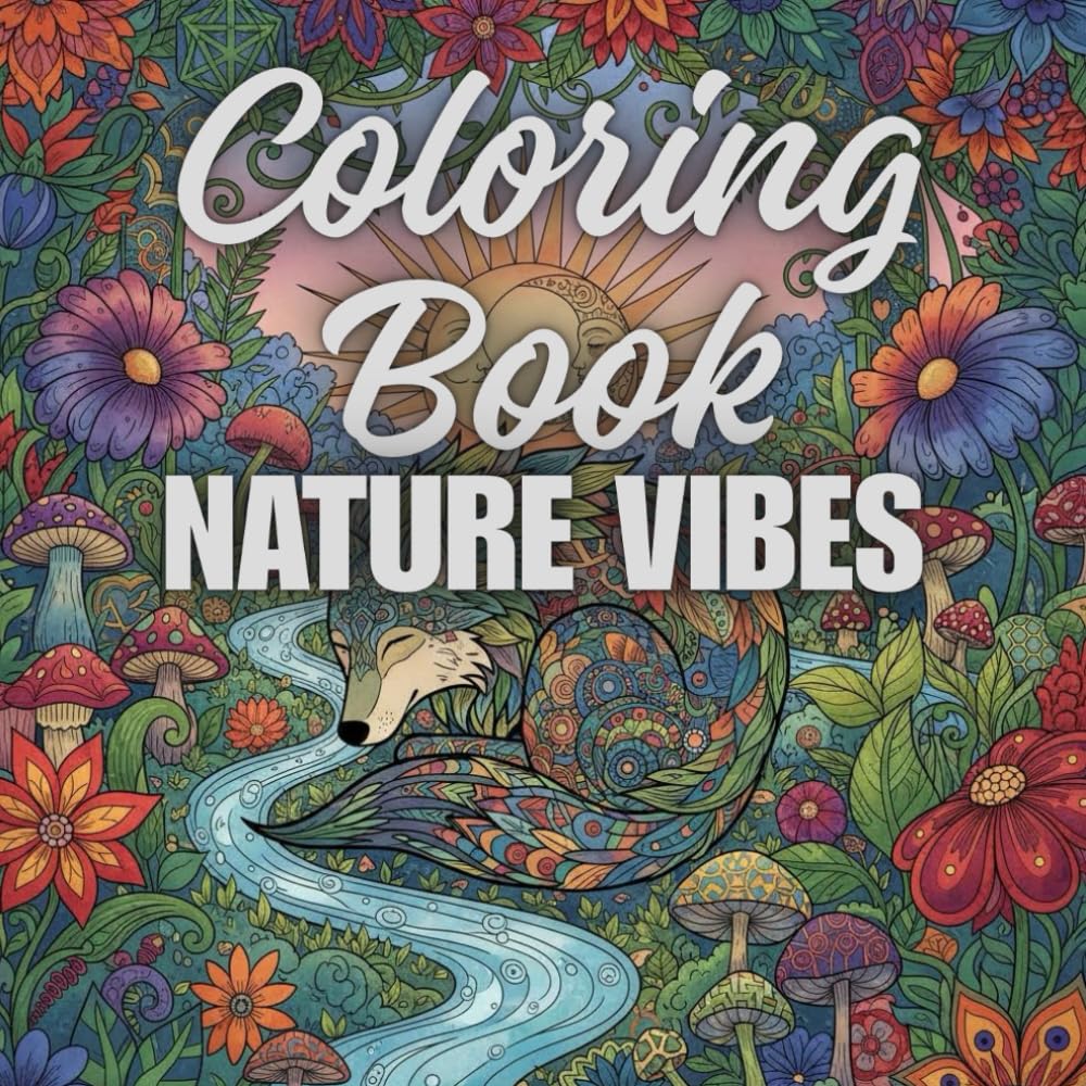 Nature Vibes: Adult Coloring Book for Mind Clarity: Relax and Unwind with Nature Vibes for when Life becomes to busy