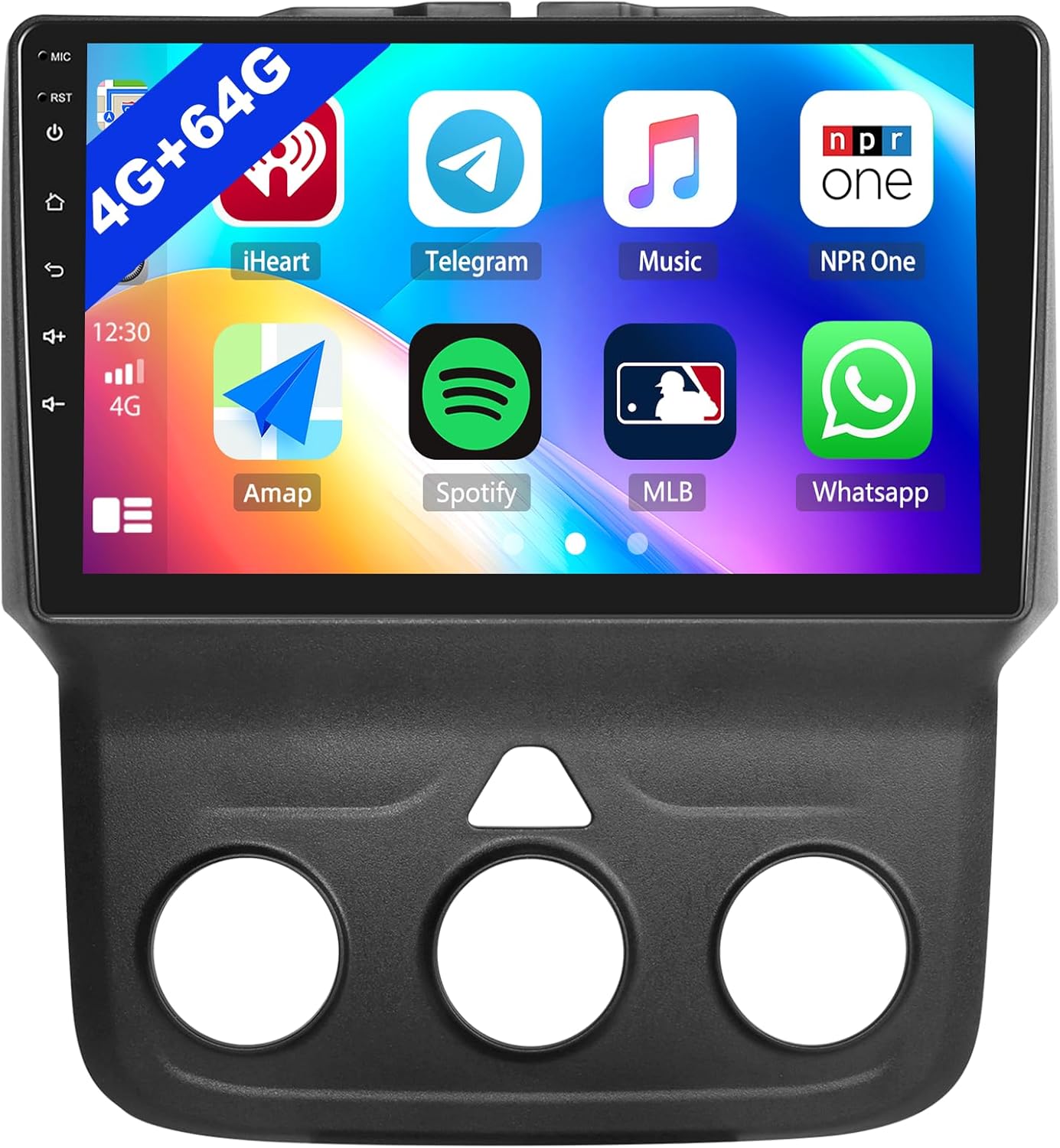 SIXTOP 4G+64G Android 15 Car Stereo Radio for Dodge RAM 1500 2500 3500 2013-2018 Wireless CarPlay Android Auto Bluetooth 5.0 9 inch HD 1280*720 Touchscreen GPS Navigation FM/RDS SWC AHD Backup Camera